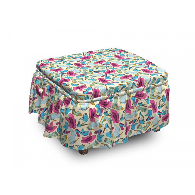 Housse pour repose-pieds féminin chaussures doodle