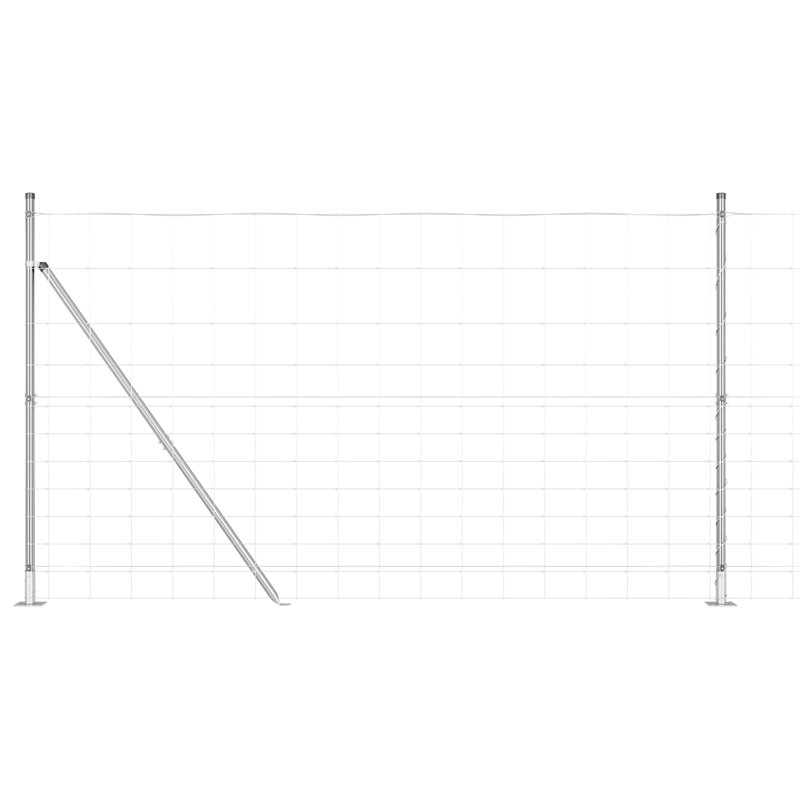 Vidaxl Field Fence Galvanized Steel, 140cm H x 5000cm W