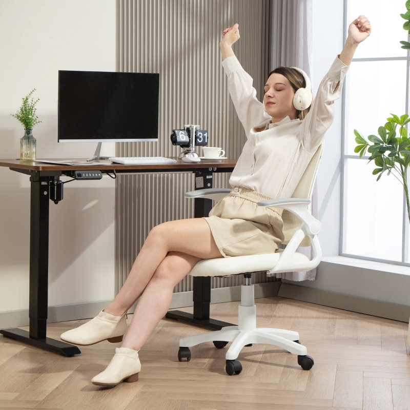 Brayden Studio Office Chair, White, White