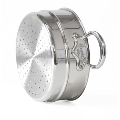 Mauviel Steamer Insert With Cast Stainless Steel Handles, 7.9-in