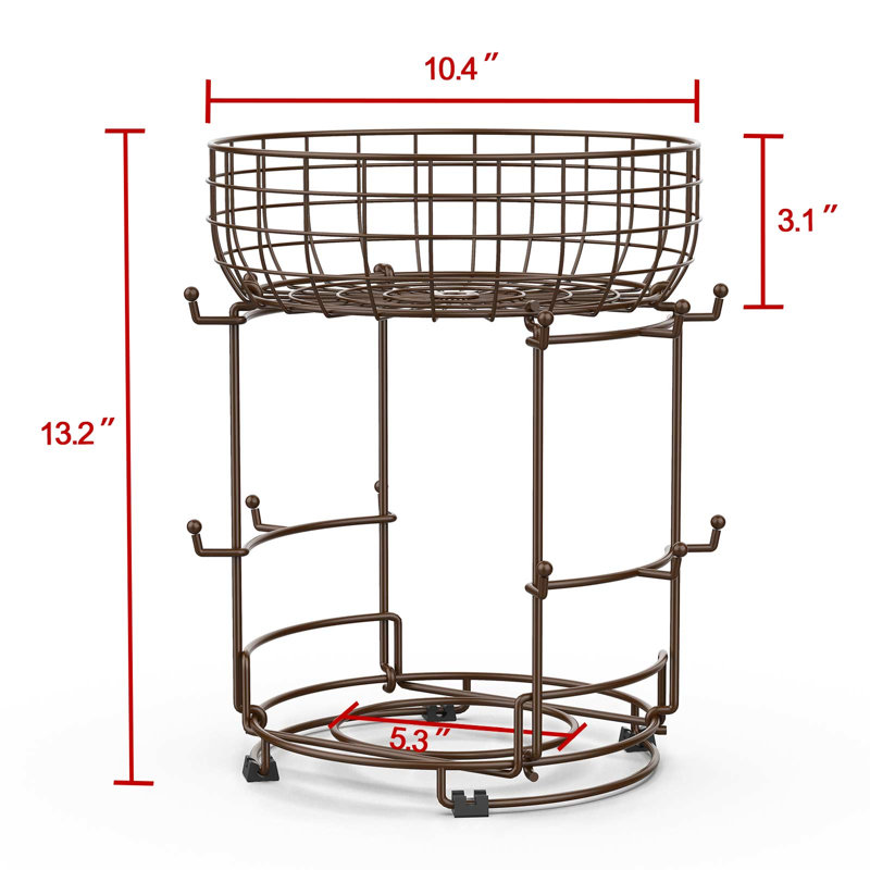 Rangement pour porte-gobelet et tasse à café pour la maison, le bureau, le comptoir de cuisine, bronze, Bronze