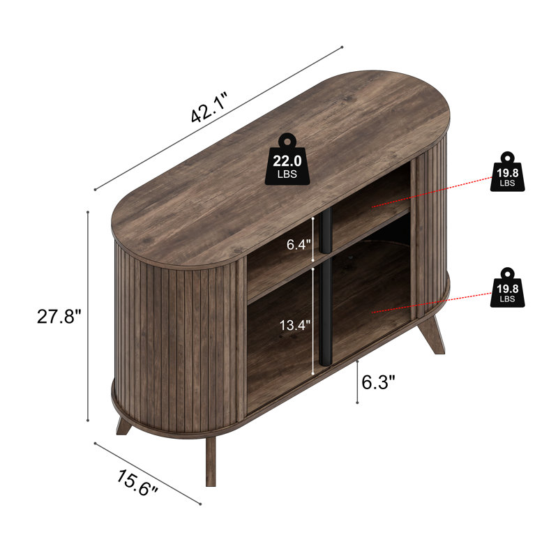 FLUTORIA BREE OBLONG SIDEBOARD, Brown