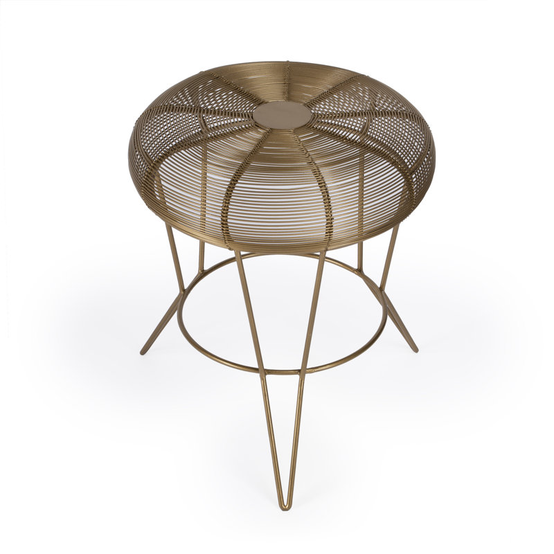 Francea Iron Top End Table, Gold