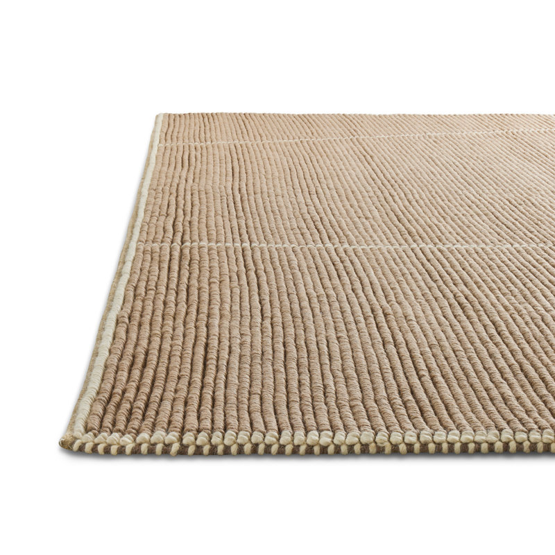Collet Wool Area Rug in Oat/Ivory, Rectangle 8' x 10'