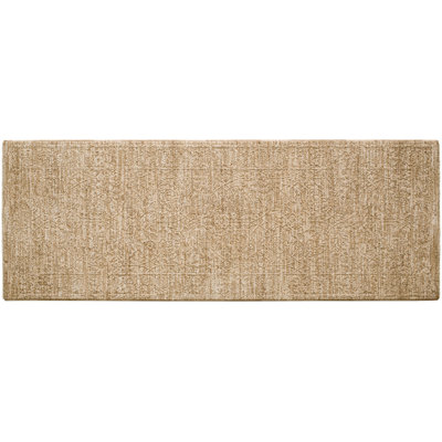 Walentina Solid Color Machine Woven Polyester Area Rug in Beige