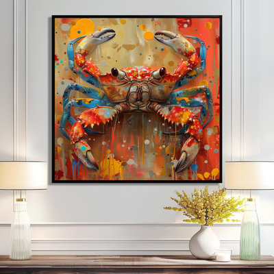 «Orange Jaune Cancer Constellation II - Astronomie Cancer», art mural