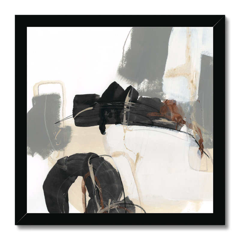 Essential Gesture I by June Erica Vess - Painting, Black Framed Paper Print, 80cm H x 80cm W