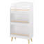 Bibliothèque, bibliothèque à 3 niveaux, organisateur de livres, rangement pour jouets, blanc