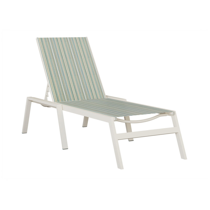 Berlin Gardens Vida Chaise Armless Lounge, Matte White