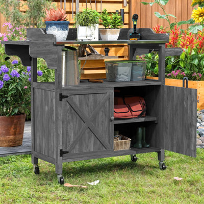 Outdoor Kitchen Island With Stainless Steel Top