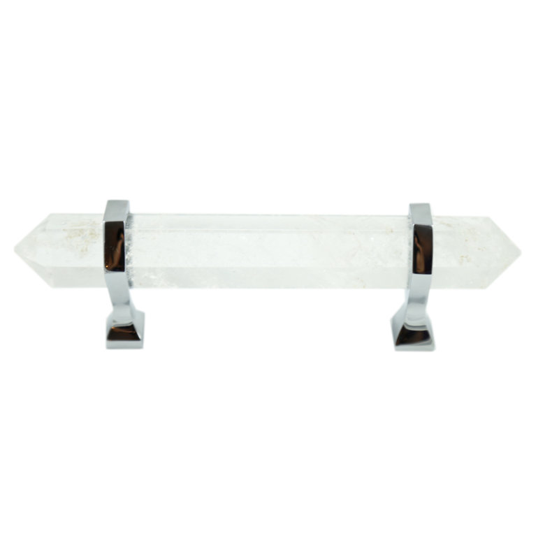 3" Center to Center Bar pull, Chrome/Clear