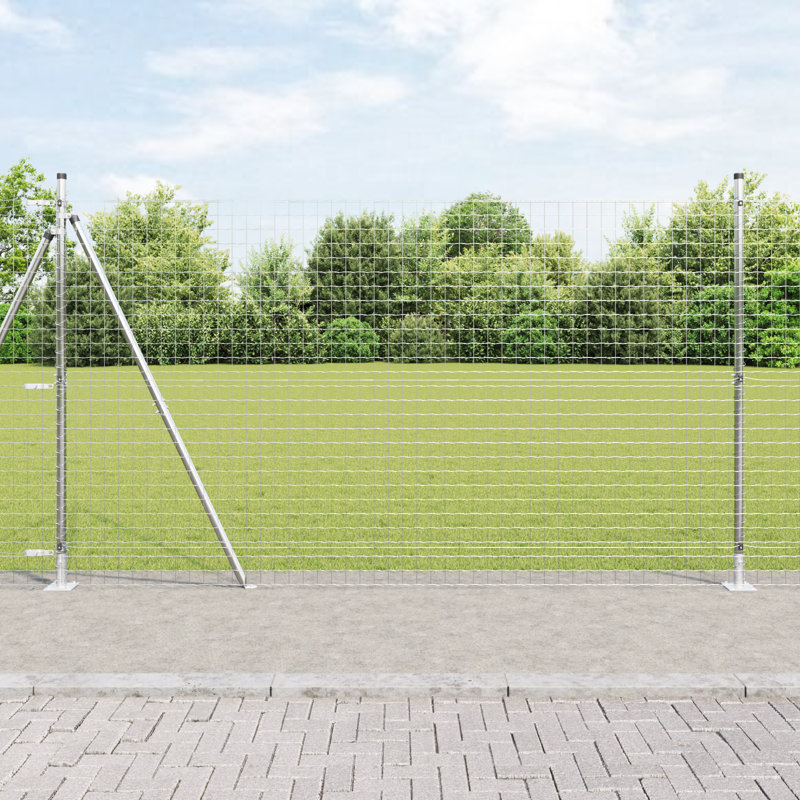 Galvanised Steel Border Fencing, 150 x 1000 x 0.2 cm, Silver