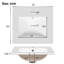 Meuble-lavabo de salle de bain moderne autoportant de 20 pouces avec lavabo en céramique, porte, organisateur double couche, tiroir séparateur, patins réglables