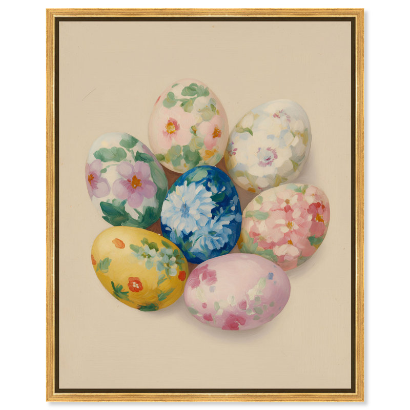 «Garden Ovals», reproduction sur toile encadrée par Art Remedy, cadre doré, 16 x 20, 17"H x 21"W, Gold Frame