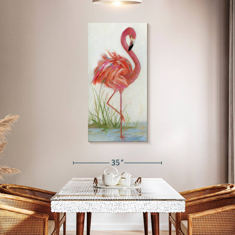 Flamant rose I, H 48 po x l 24 po