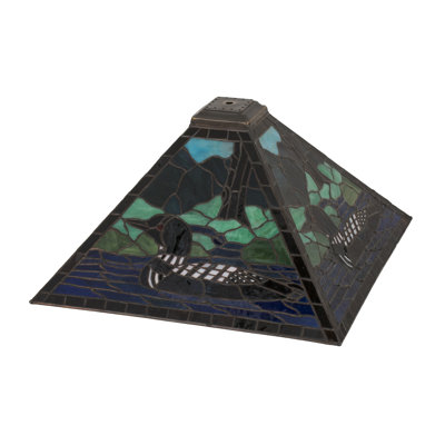 Rustic Lodge 9'' H Glass Square Lamp Shade
