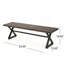Banc de salle à manger d'extérieur en aluminium avec structure en acier, brun / noir-798828945