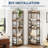 5-Tier Industrial Bookshelf, Wide Wooden Bookcase with 14 Open Shelves, Sturdy Metal Frame