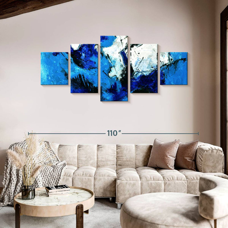 Bleu profond, H 42 po x l 92 po