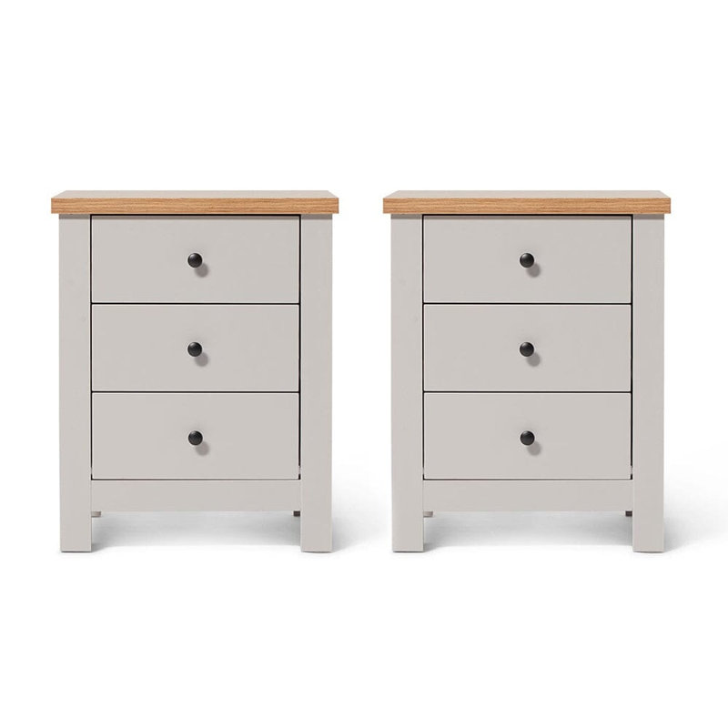 Maryhannah 2 Door Manufactured Wood Wardrobe, Stone Grey