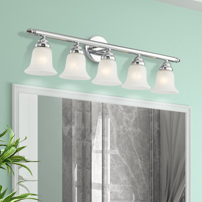 Barre d'éclairage de salle de bain 5 lumières à intensité variable Hardin