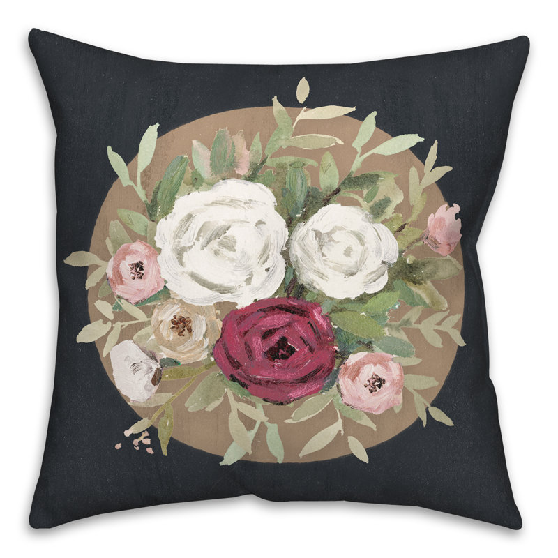 Coussin Florals On, H 18 po x l 18 po, Carré