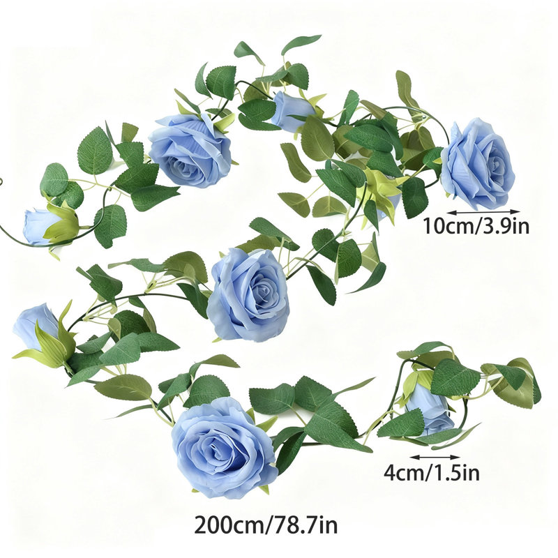  Rotin de fleurs artificielles en soie