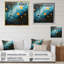 «Blue Minimalisme Moon I» sur toile-2075860913-2075860914