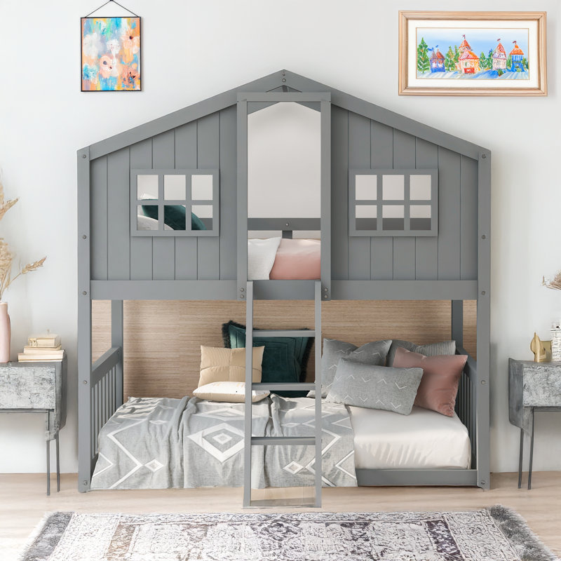Lit plateforme Gerlinde, Gris