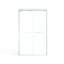48 po x 75 po, ensemble de porte d'armoire en verre à deux glissières - verre trempé, rail en aluminium, roues anti-déraillement, salle de bain compacte-113284246