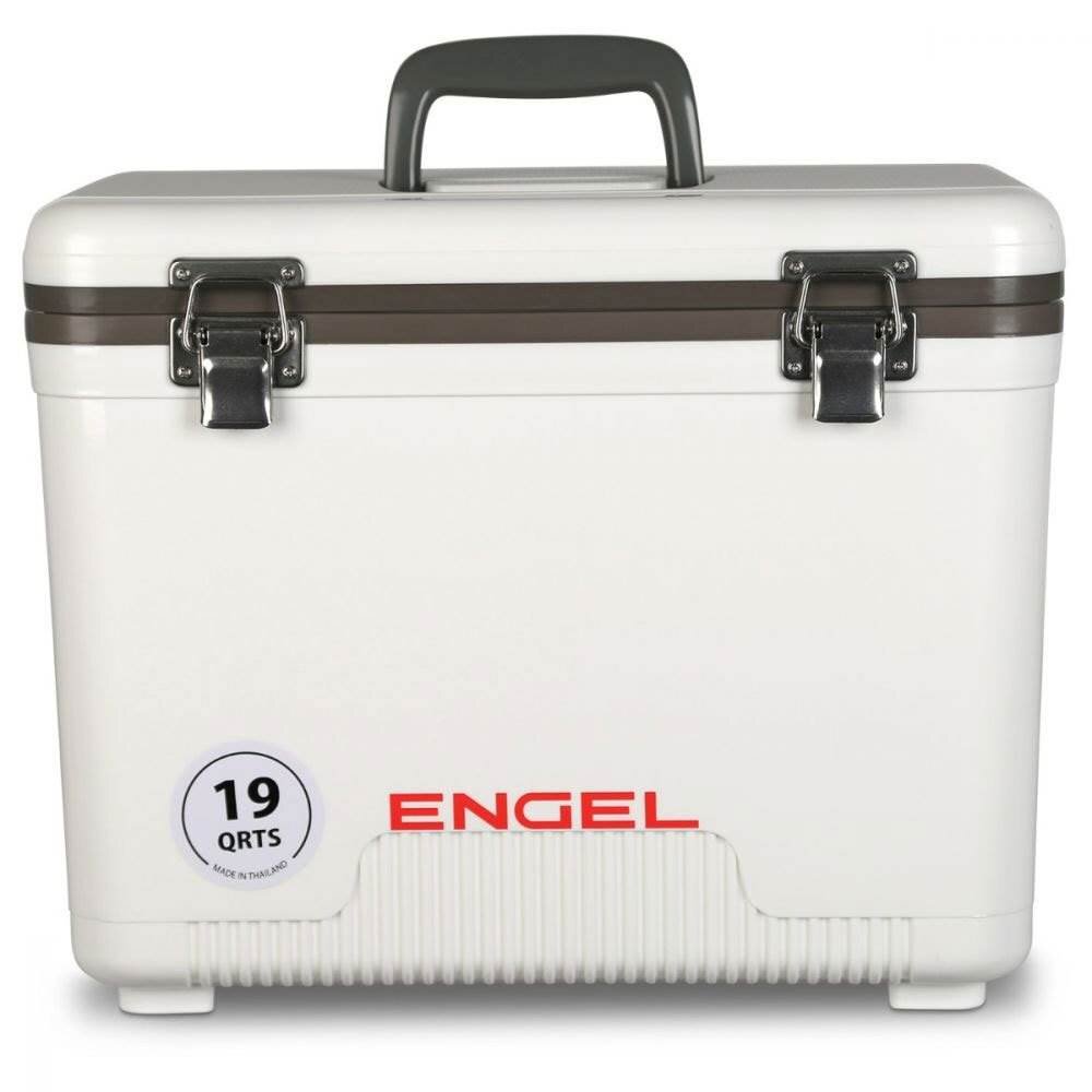 Engel 19 Quart Fishing Dry Box Ice Cooler with Shoulder Strap