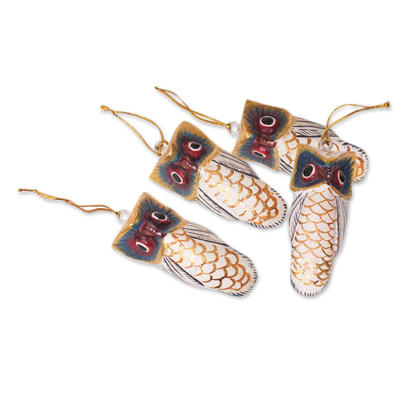 1.2'' Handmade Wood Animals Holiday Shaped Ornament