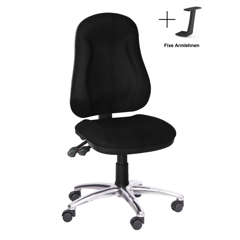 Office Chair, No armrests, Black