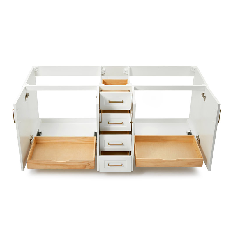Base de meuble-lavabo double 72 po Sawyer, Blanc
