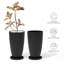 Pot à fleurs rond avec plateau Nova l 12 po-687780951-777671223-671843974