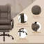 Fauteuil de bureau à massage à haut dossier avec 6 points de vibration, fauteuil de bureau réglable en hauteur, fauteuil de bureau inclinable avec repose-pieds rétractable et télécommande-933036281