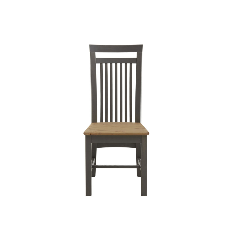 Boston 46.5cm H Solid Wood Side Chair, Stained and varnished grey/Brown