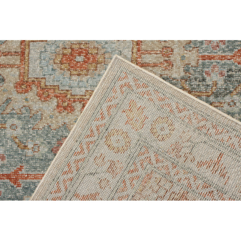Distressed Homage Hand Knotted Wool Geometric Area Rug, Rectangle 15' x 24'