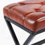 Stool/Chair,1Pcs,BROWN Leather,Metal Leg,40.5X33.5X44.5Cm-494668037