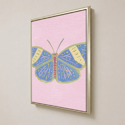 Butterfly On Pink by Dan Meneely - Graphic Art on Canvas