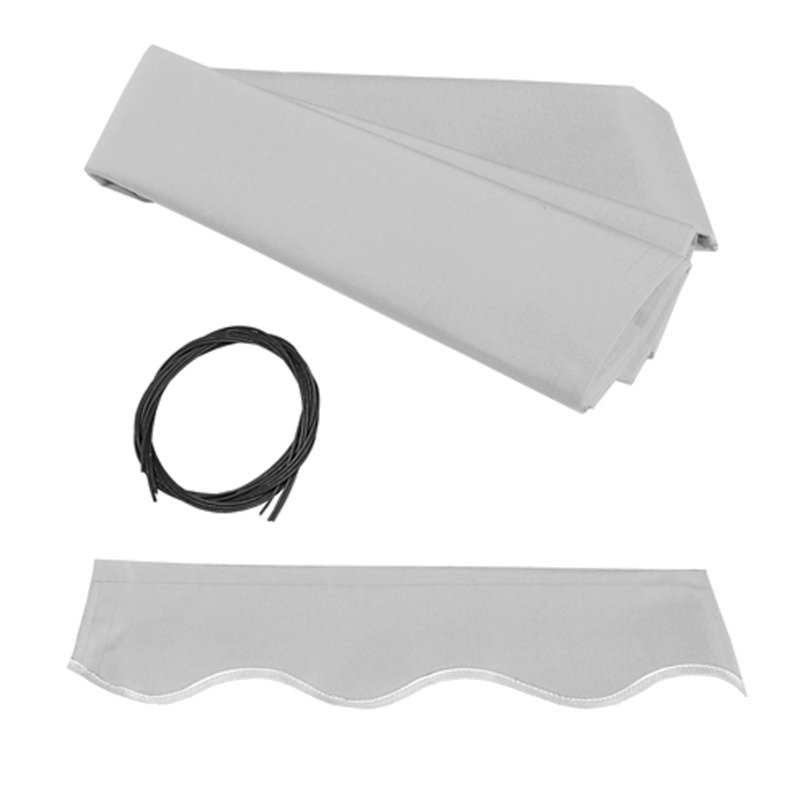 ALEKO Retractable Awning Fabric Replacement, Silver Gray, 13' W x 10' D