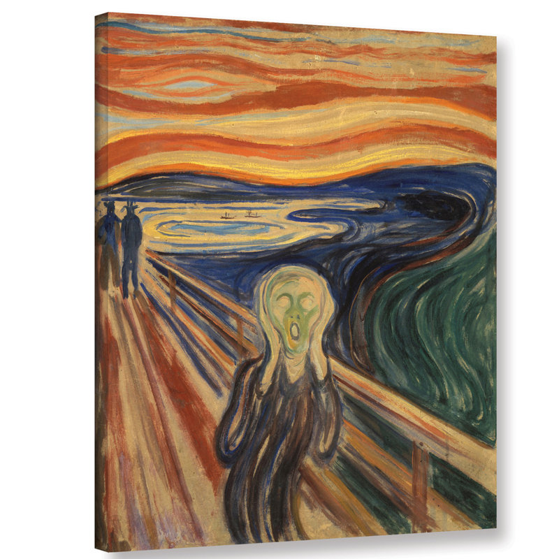 «The Scream» par Edward Munch, impression sur toile, H 18 po x l 14 po x P 2 po