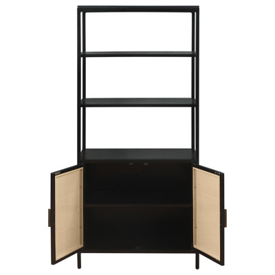 Kenneth Black 3-Shelf Radio Weave Accent Cabinet