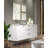 Dufresne Large White Sideboard, 2 Doors and 3 Drawers, Industrial Design