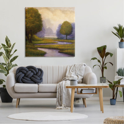 " Winding Stream Landscape River " by Gregory Williams Painting Print