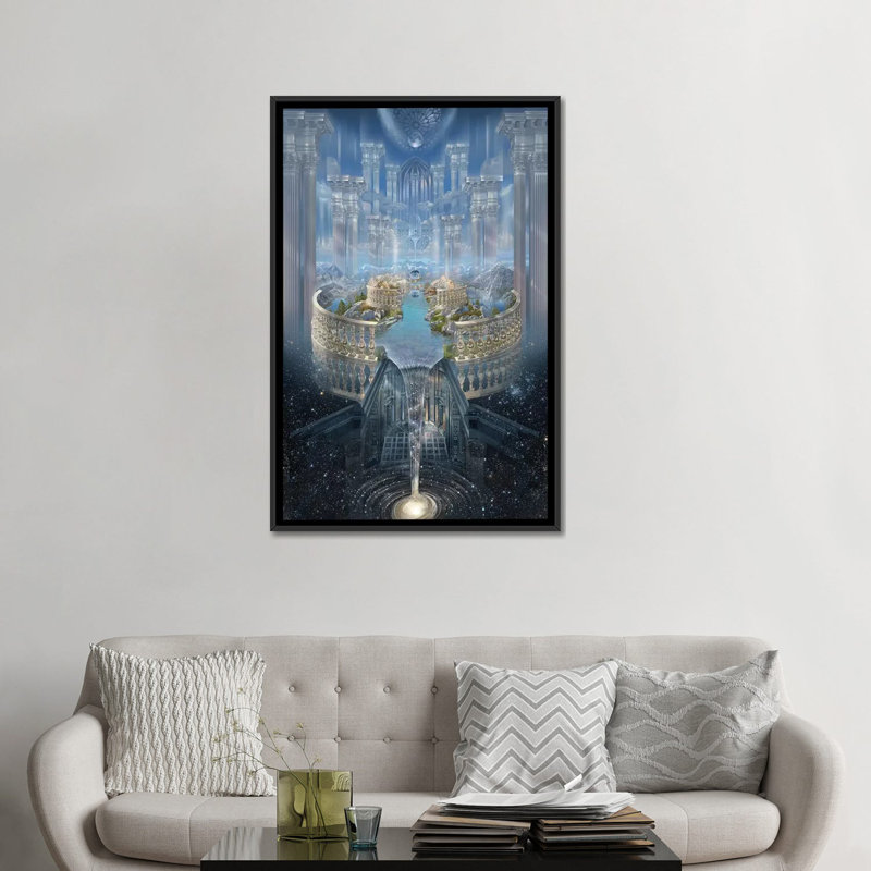 « solace i », impression sur toile, H 48 po x l 32 po x P 1,5 po, Toile avec cadre flottant noir, Pas de tapis
