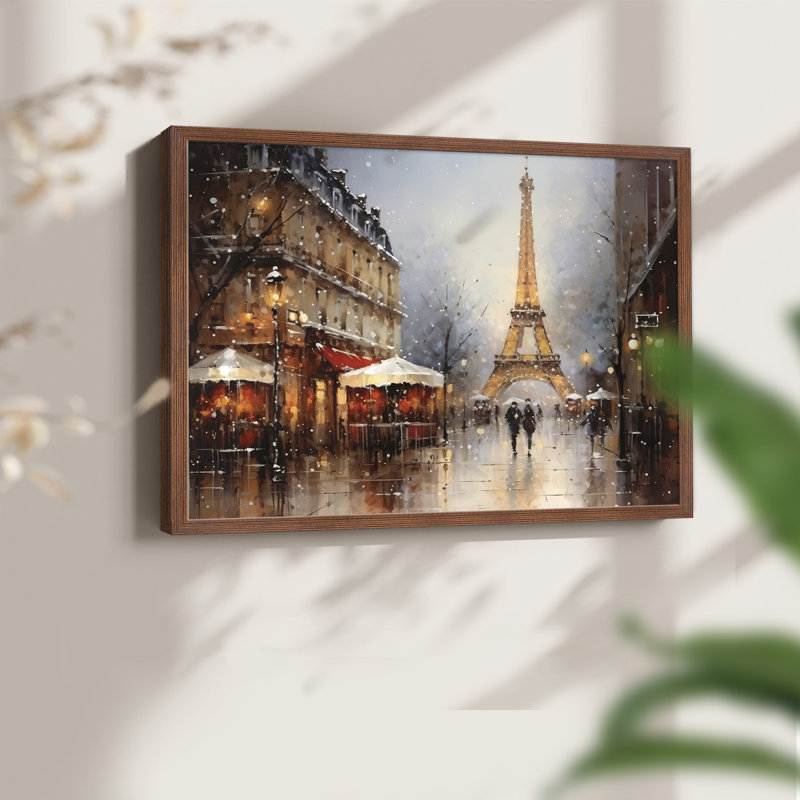«Chirstmas Art» - CECX III - Reproduction encadrée - Restickable, H 22 po x l 28 po, Noyer