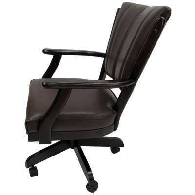 Chaise pivotante en bois avec accoudoirs Keshera