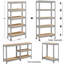 70cm W Manufactured Wood Height -Adjustable Shelving Unit-676522554-744789107