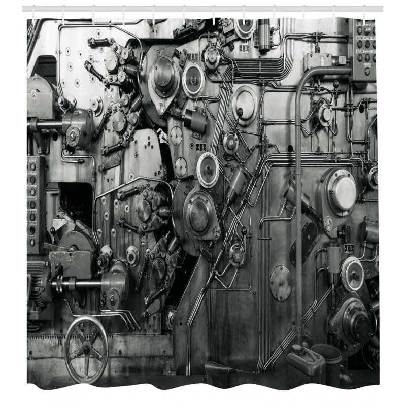 Shower Curtain with Hooks Included, 70" H x 69" W